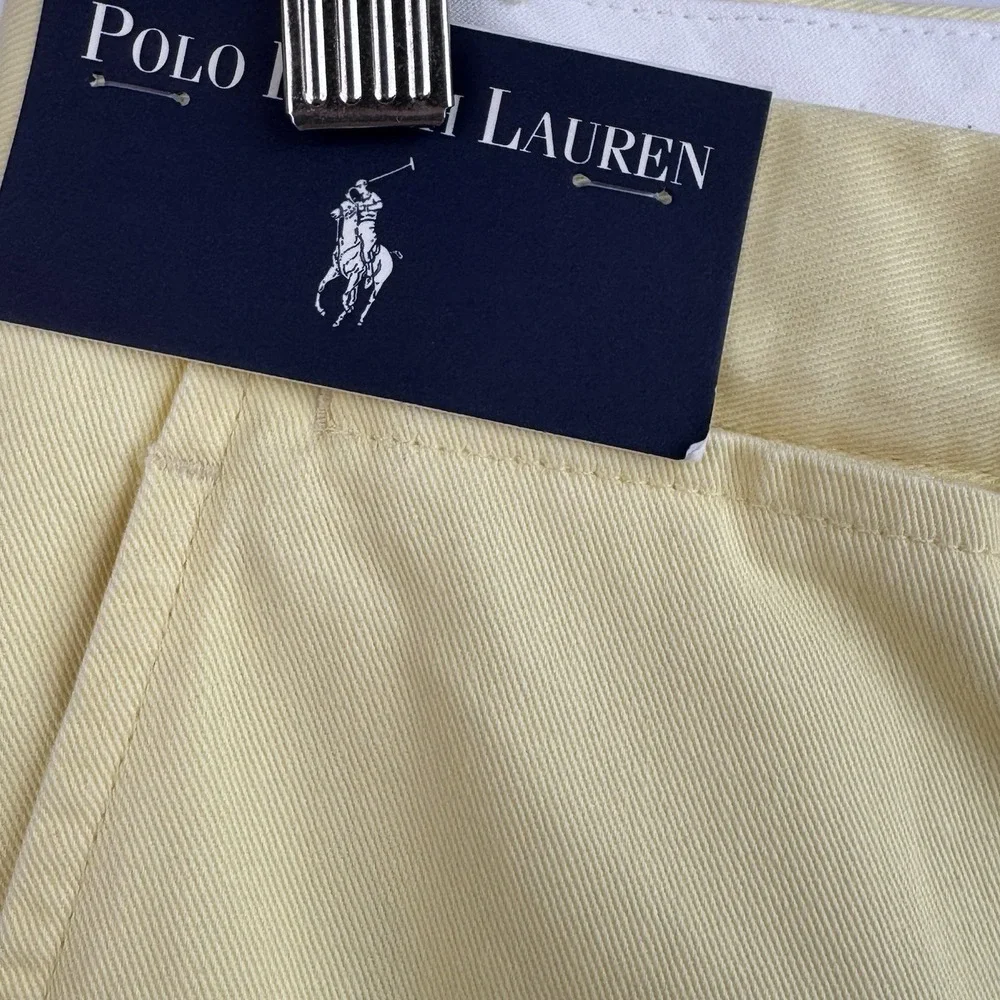 Polo Ralph Lauren Pants Mens 33x30 Yellow Butter Twill Prosepect Casual Flat NEW